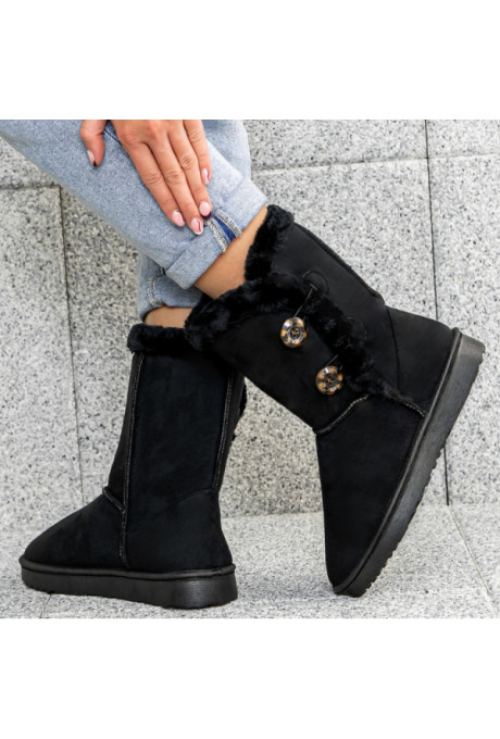 Czarne Winter Boots Furre