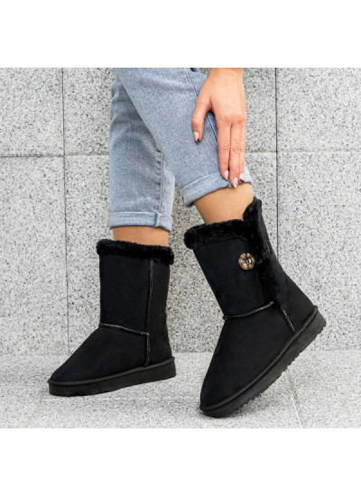 Czarne Winter Boots Furre