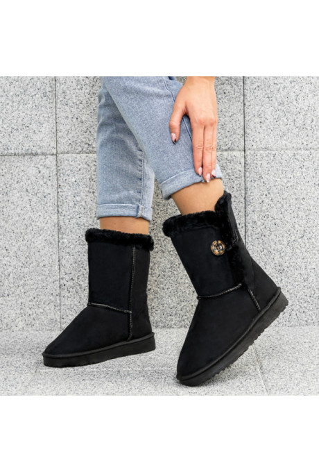 Czarne Winter Boots Furre