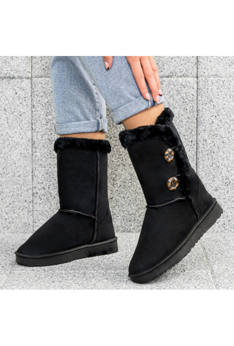 Czarne Winter Boots Furre