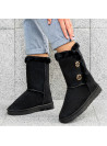 Czarne Winter Boots Furre