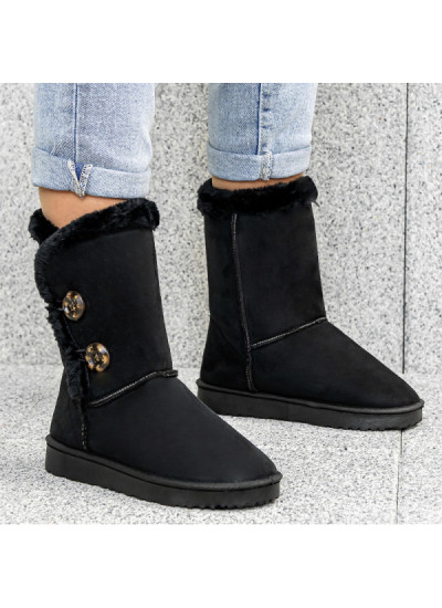 Czarne Winter Boots Furre