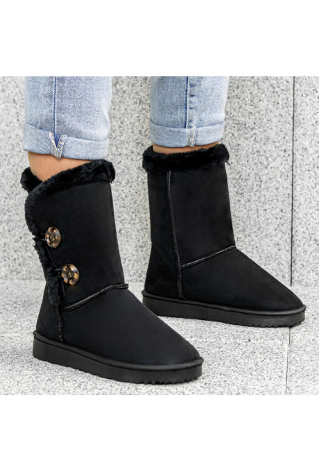 Czarne Winter Boots Furre