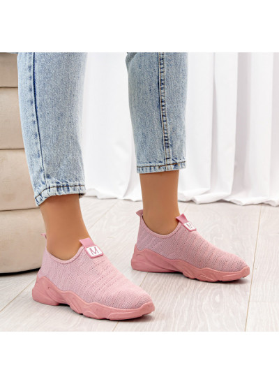 Różowe Sneakersy Gillian / Buty Sportowe