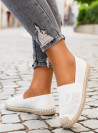 Białe Espadryle Balerinki Trish