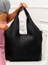 Czarny Worek Shopper + Listonoszka 2w1 Colette