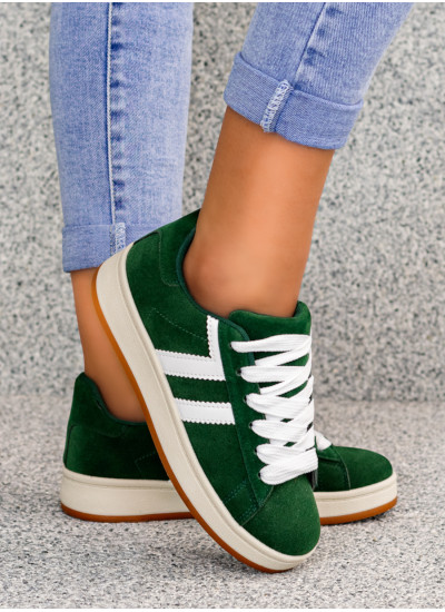 Zielone Sneakersy Buty Sportowe Zoya