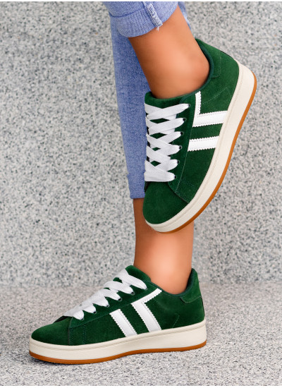 Zielone Sneakersy Buty Sportowe Zoya