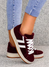 Bordowe Sneakersy Buty Sportowe Zoya