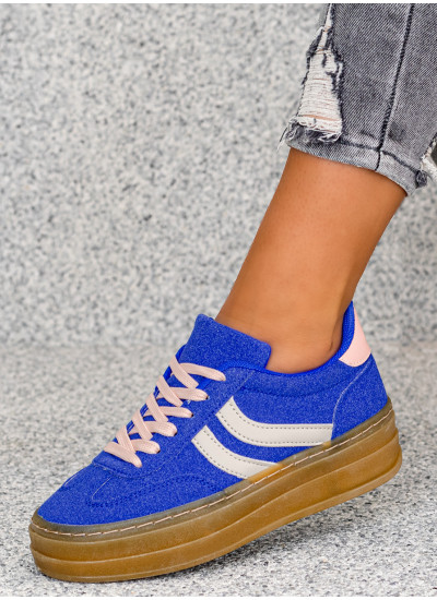 Niebieskie Sneakersy Buty Sportowe Agnes