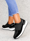 Czarne Sneakersy Buty Sportowe Zolda