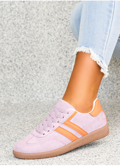 Fioletowe Sneakersy Buty Sportowe Alana