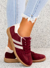 Bordowe Sneakersy Buty Sportowe Alana