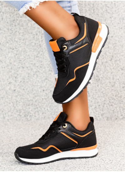 Czarne Sneakersy Buty Sportowe Rozalia