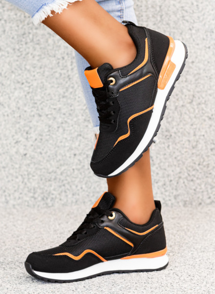 Czarne Sneakersy Buty Sportowe Rozalia